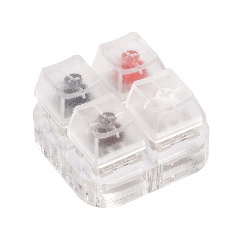 4 Key Caps Testing Tool Gateron MX Switches Keyboard Tester Kit Clear Keycaps Sampler PCB Mechanical Keyboard X6HA: Zealio purple shaft