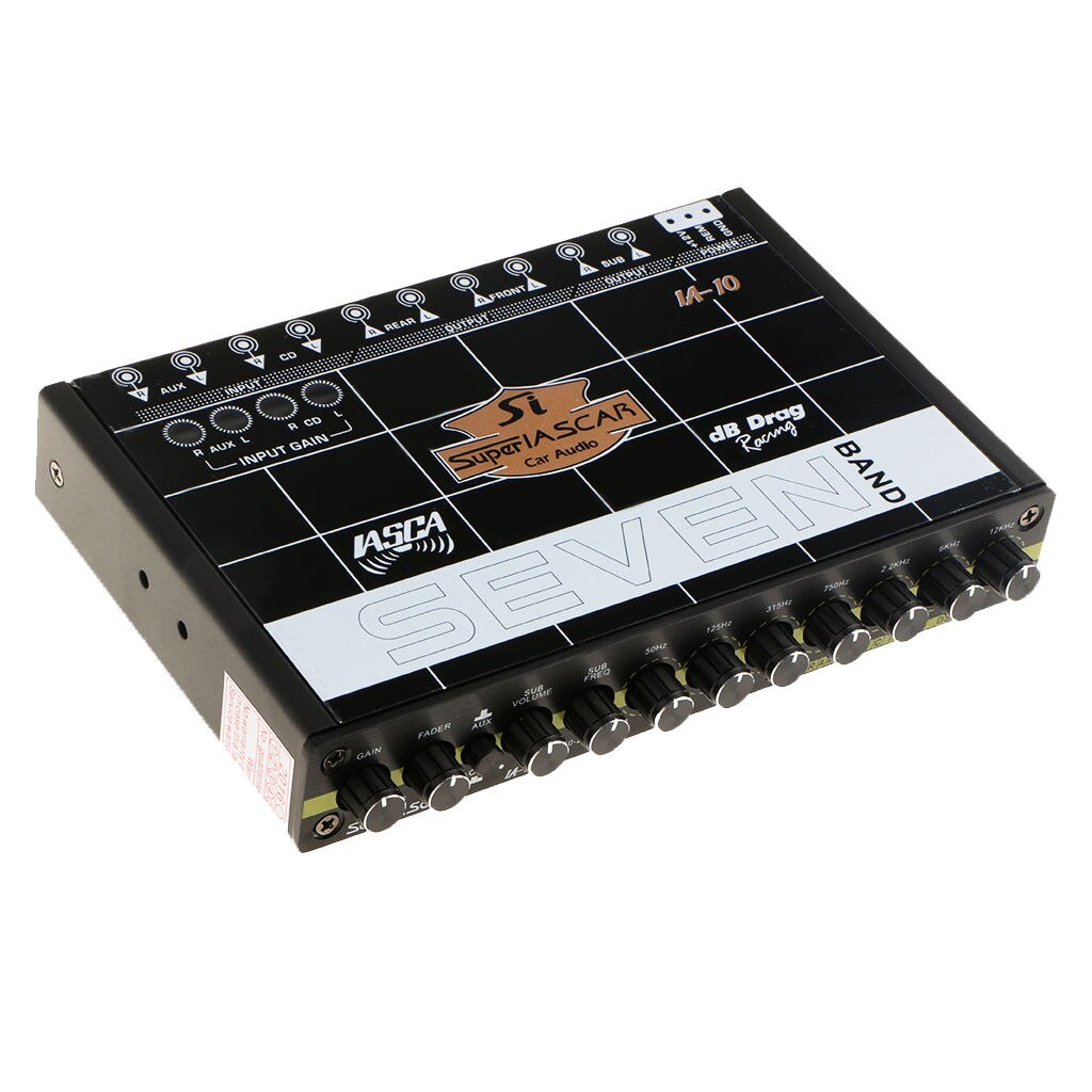 Égaliseur Audio EQ7 pour voiture, , sous-sortie avant, 10-14.4V DC