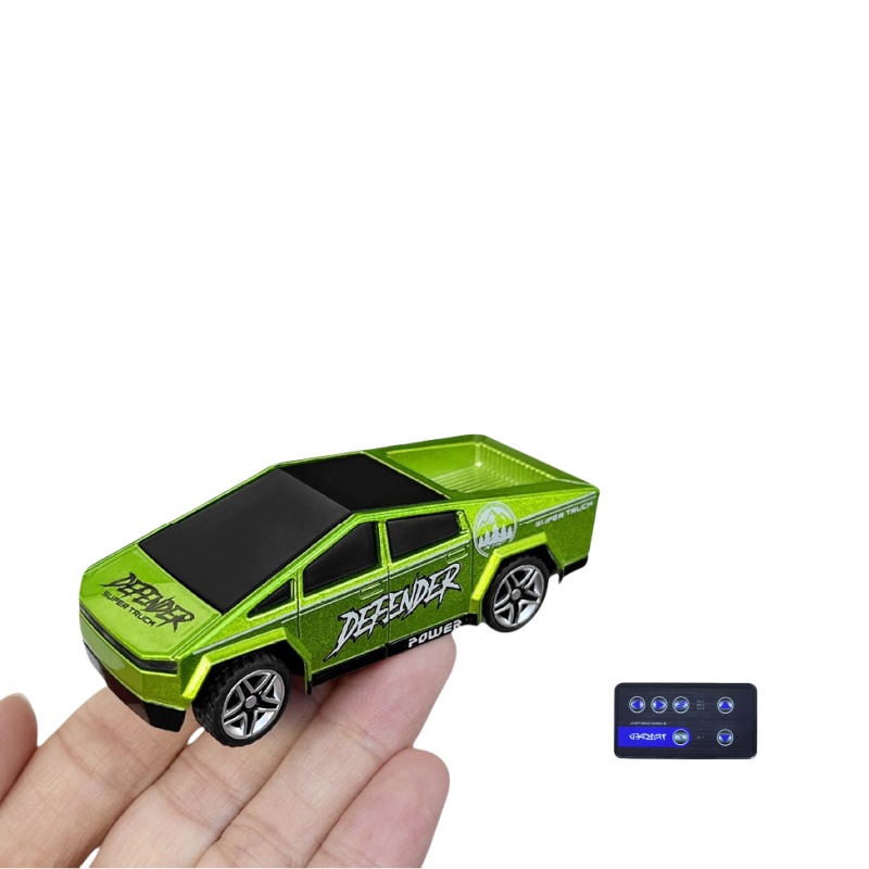 Camión Cybertruck con carga USB 1:64, vehículo todoterreno, modelo de coche de aleación, coche de Control remoto, modelo de coche americano, camión de Metal fundido a presión: Negro