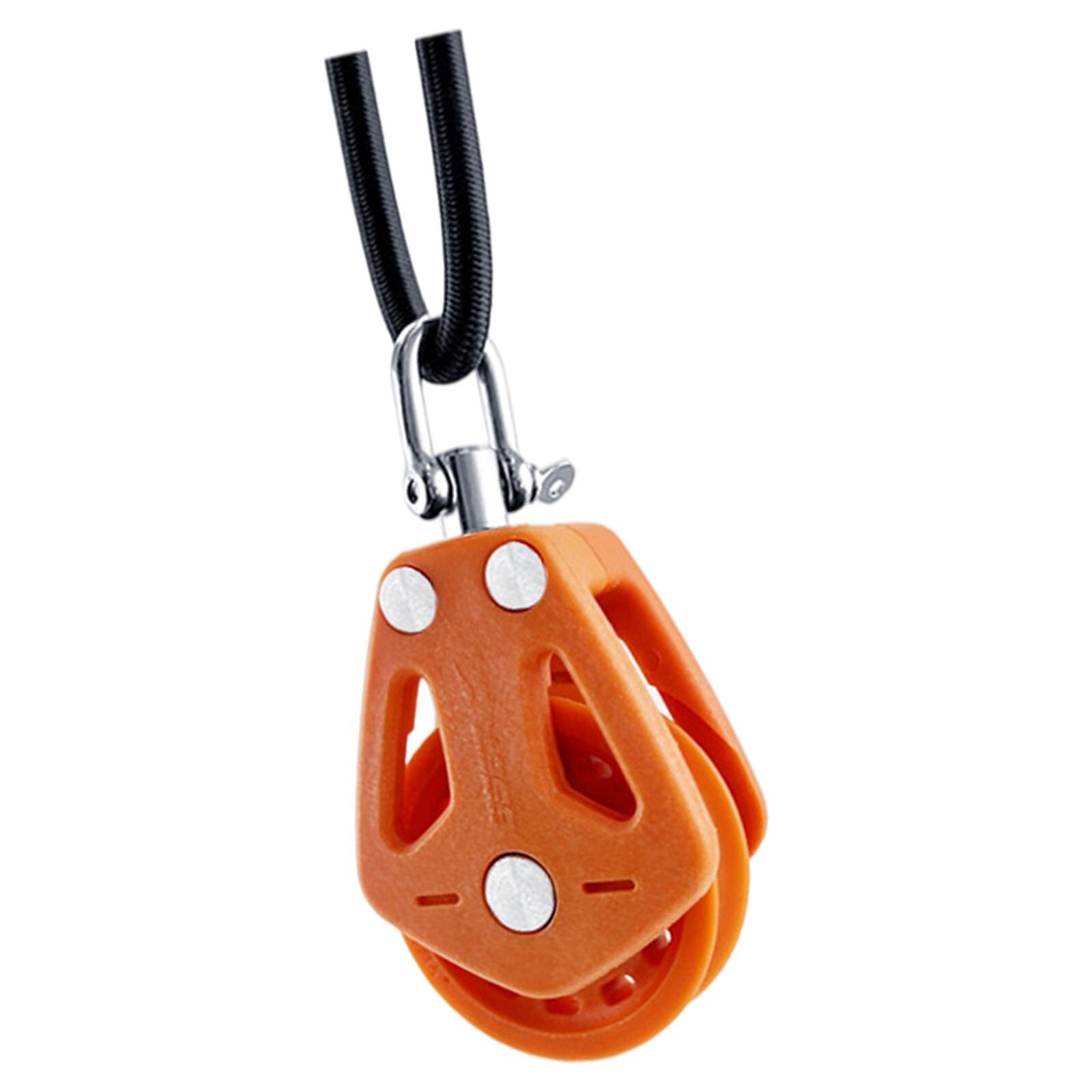 Poulie simple pivotante pour voilier, bloc de roulement uni, charge de 460kg, accessoire pour monte-charge de magasin de corde à linge, roues de remorquage de fil suspendu: C