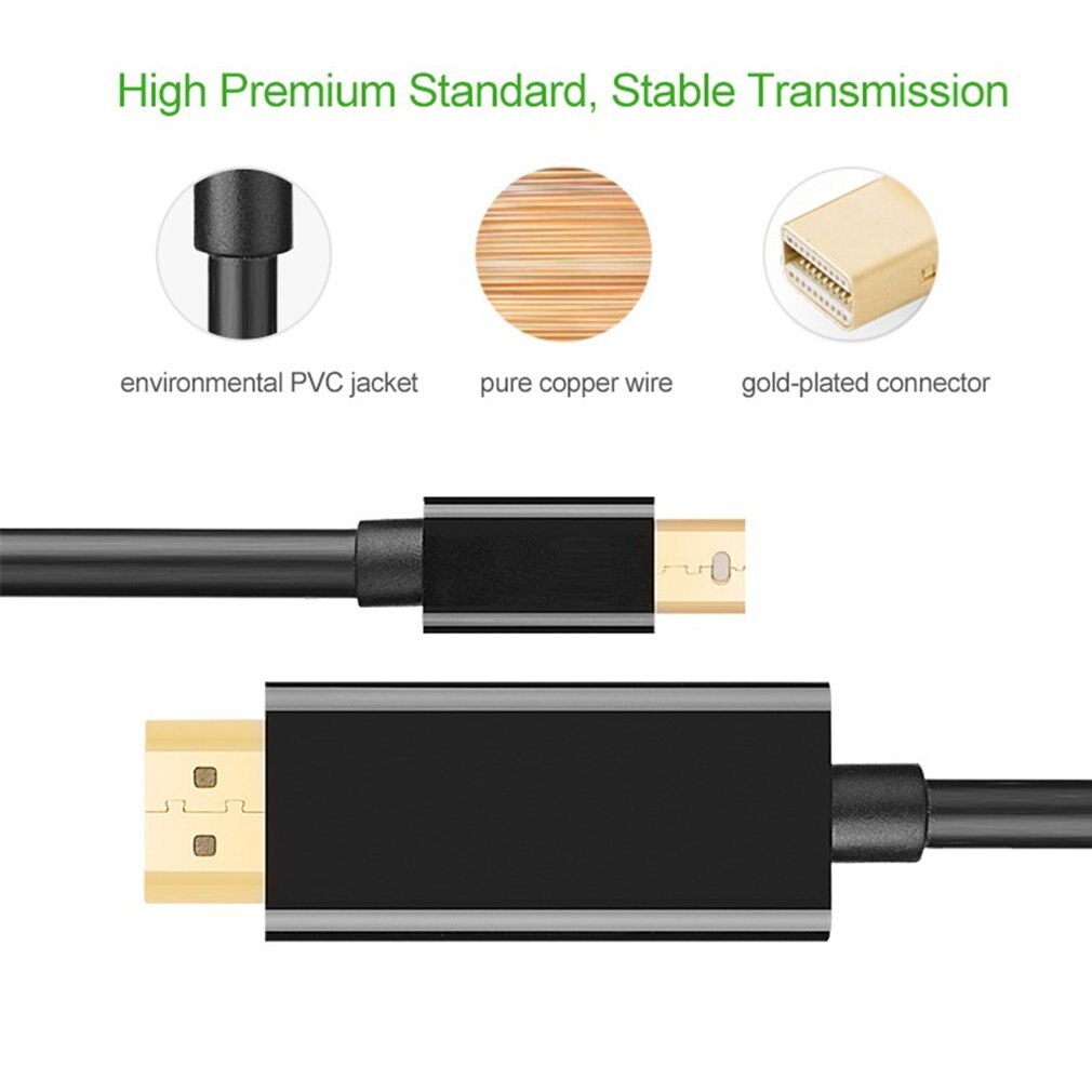 Cavo da Mini DisplayPort a HDMI da 2 m - Video 4K 30Hz - Cavo adattatore da mDP a HDMI - Mini DP o T