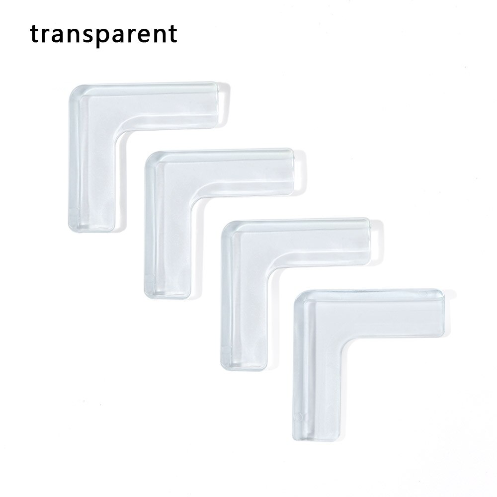 4Pcs Baby Safety Corner Guards Silicone Edge Protection Corner Protector Anticollision Strip Kids Security Head Protection: transparent