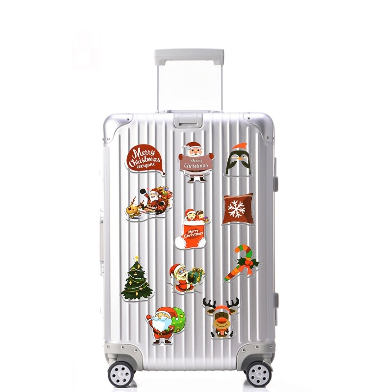 25pcs/set Merry Christmas Stickers Santa Claus Snowman Decorative for Luggage Suitcase Laptop Decals