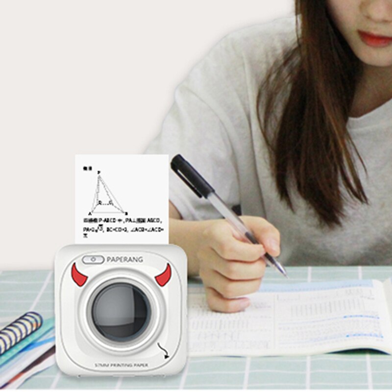 Mini Portable Thermal Printer Photo Pocket Photo 300dpi Printing With 1Roller Paper Wireless Bluetooth Student Printers School