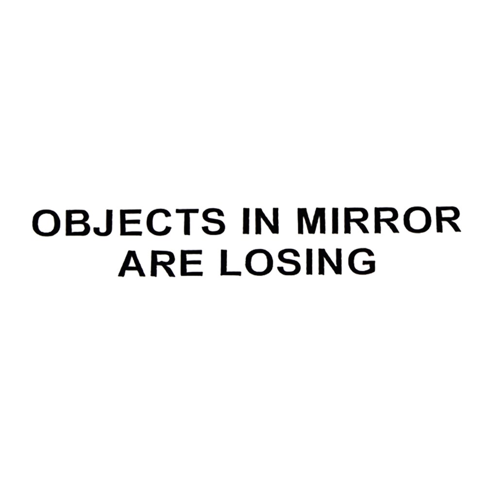 2 Pcs OBJECTS IN MIRROR ARE LOSING Car Stickers Rear View Mirror Vinyl Decal