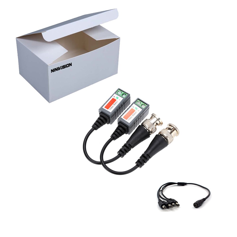 10 stks ABS Plastic CCTV Video Balun CCTV Accessoires Passieve Transceivers 2000ft Afstand UTP Balun BNC Kabel CAT5 Kabel