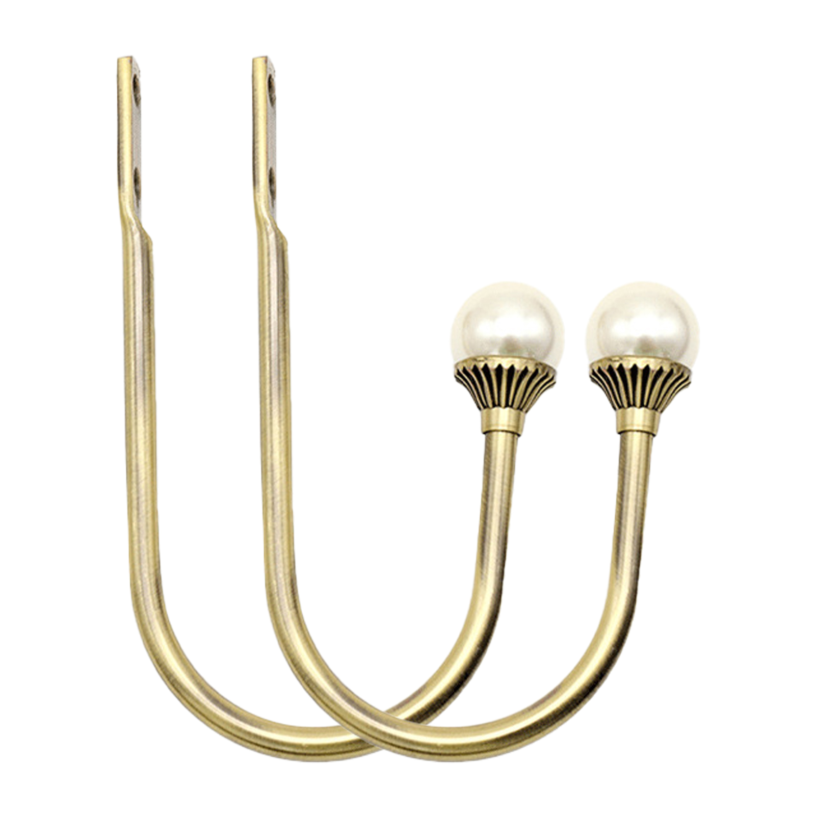 Ganchos de cortina a prueba de herrumbre, soportes de cortina en forma de U montados en la pared, ganchos decorativos de Metal para cortinas, 2 uds.