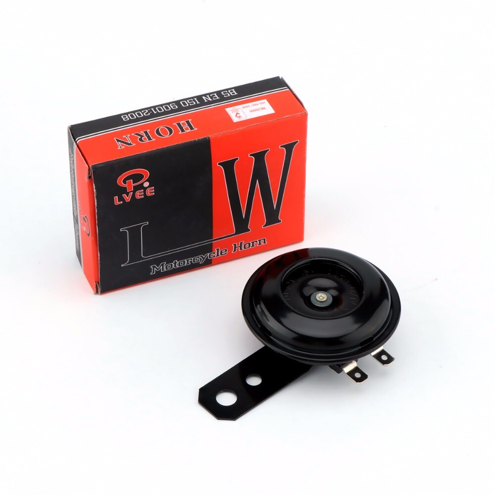Motorcycle Electric Horn Kit Universal 12V 1.5A 105db Round Loud Horn Speakers For Scooter Moped Dirt Bike ATV Waterproof