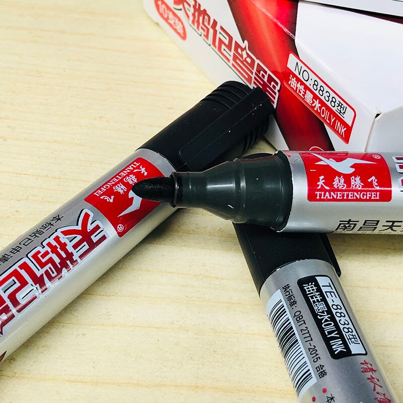 Bolígrafo de de cabeza grande 5/3/1 capaz de no desvanecer, trabajo de logística impermeable aceitoso para vidrio, cuero, madera, acero. Cartón, tela