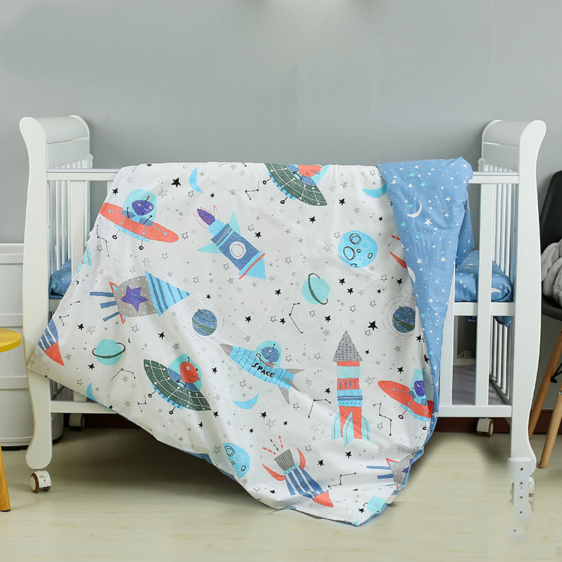 100*130cm baby dynebetræk til piger og drenge bomuldsseng seng tegneserie baby sengetøj dynebetræk uden fyldstof