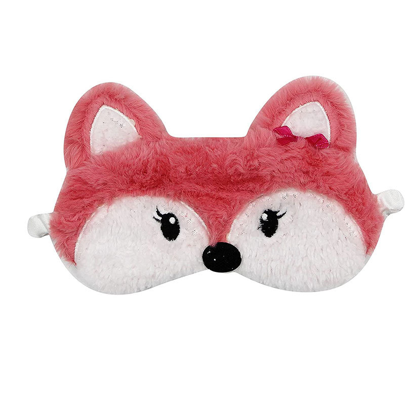 Bonita mascarilla para dormir, vendaje para ojos, cubierta con venda para los ojos de felpa, sueño para dormir para niñas y mujeres, parche ocular de noche para animales, siesta, relajación, cuidado de la salud: Multicolor