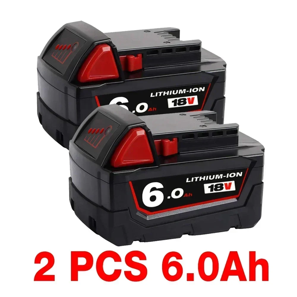 Dla Milwaukee M18 bateria 18V 12.0Ah 9.0Ah wymienna bateria litowa dla Milwaukee M18 48-11-1815 48-11-1850 2604-22 bateria: Czerwony