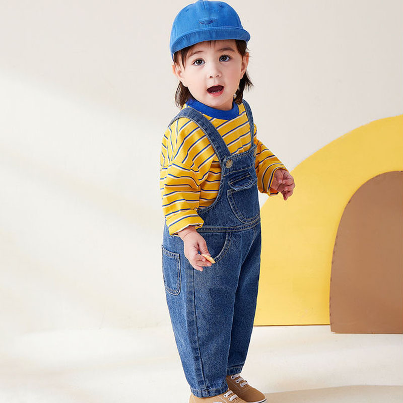 Monos de algodón transpirables para bebé, ropa para niño y niña, pantalones largos, pantalones holgados con tirantes, monos suaves para niño