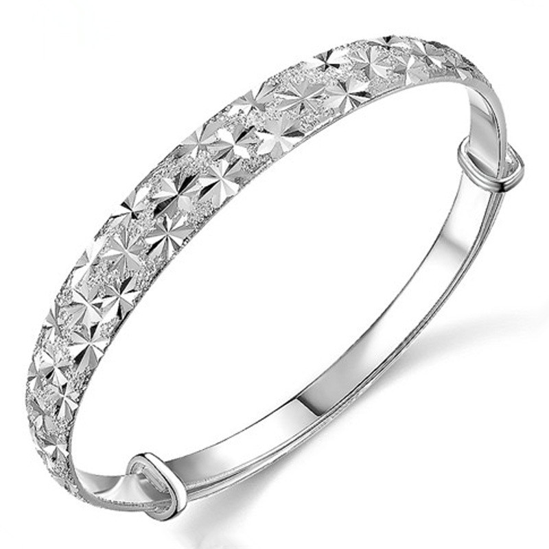 100% 925 Sterling silber voller Stern damen armreifen schmuck frauen keine verblassen armreif billige geburtstag