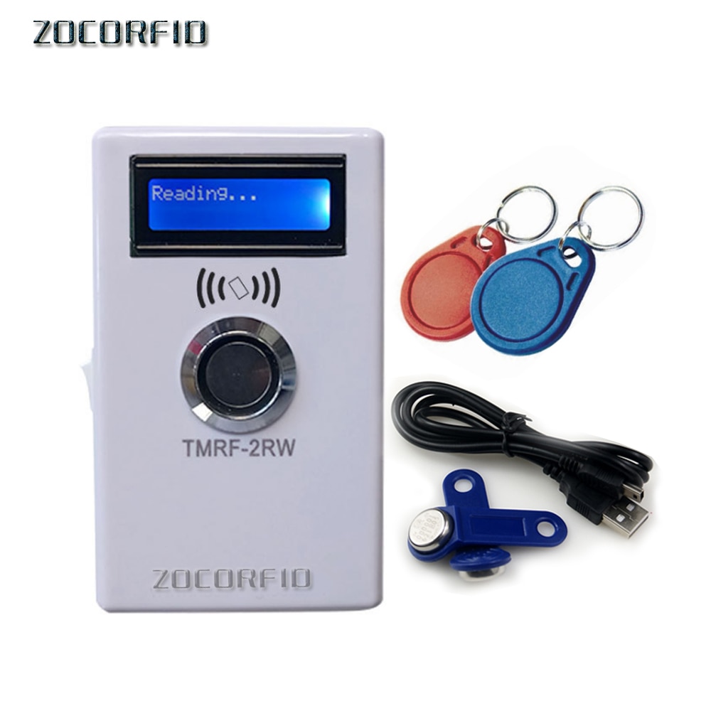 RFID ibutton Copier Duplicator handheld RW1990 TM1990 TM1990B ibutton DS-1990A I-Button 125KHz EM4305 T5577 TM card Reader