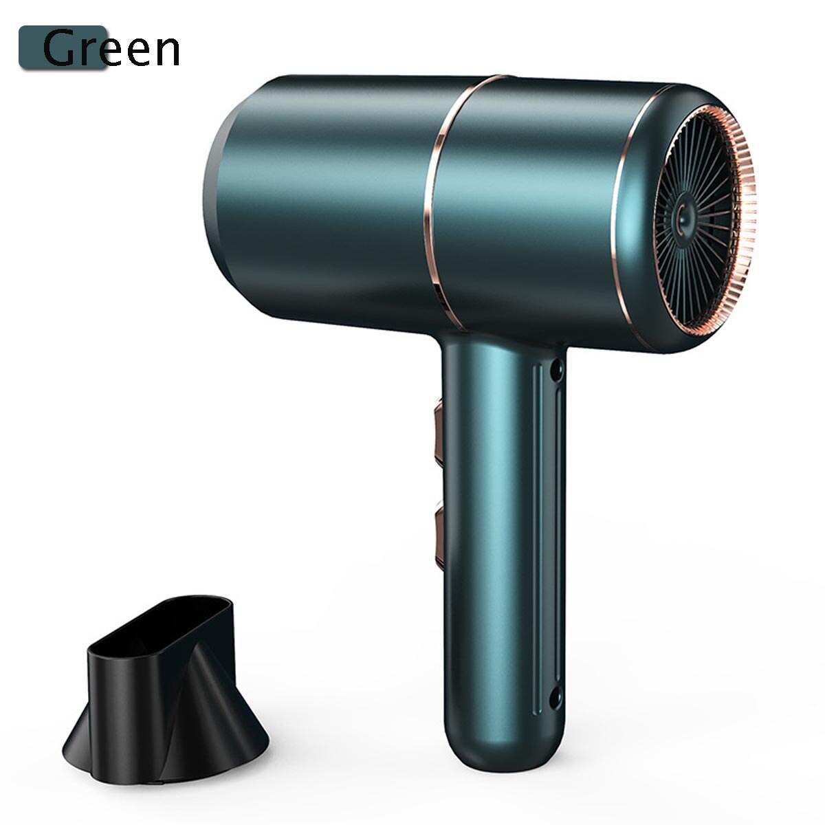 6 Gears 2000W Powerful Hair Dryer with 80 Million Negative Ion Blue Light Blower and Cold Wind Electric Hair Dryer: green / us