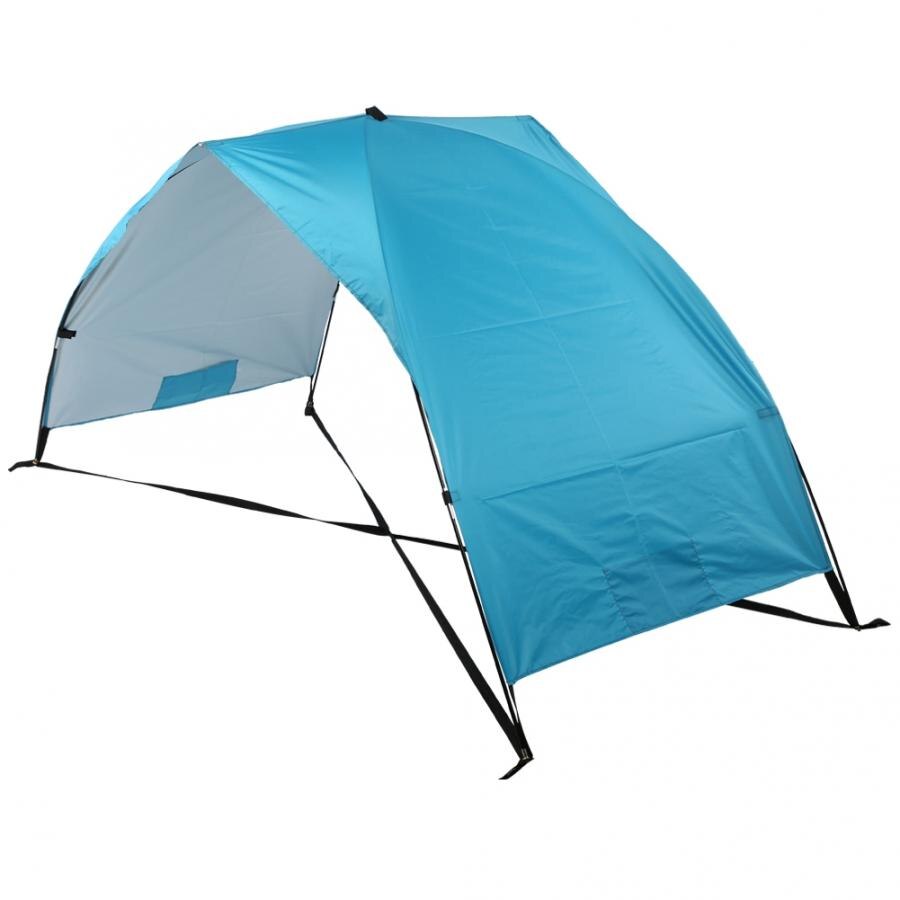 Sommar sandstrand markis silverbeläggning dubbel fällbar portabel utomhus solskydd praktisk anti-uv sandstrand tält markis