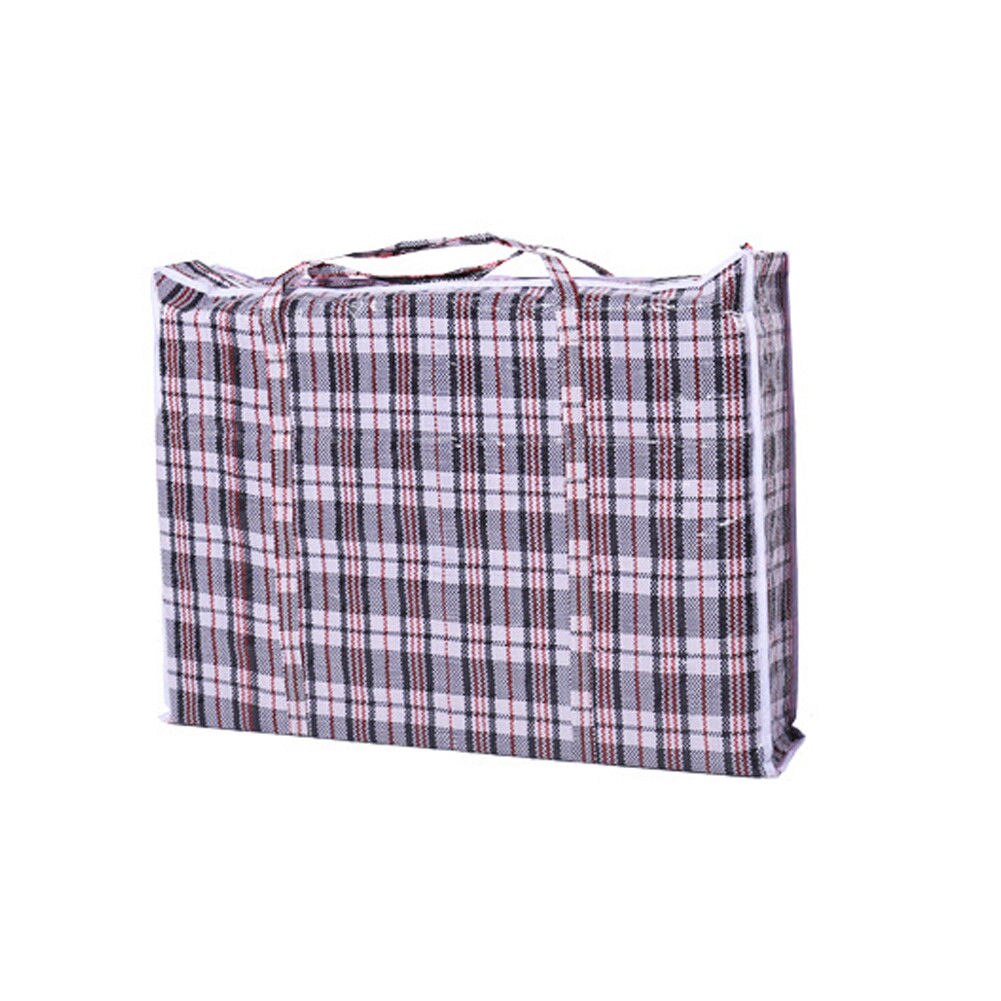 Reusable Plastic Jumbo Laundry Zipped Large Strong Shopping Home Storage Bag Large Capacity Of Bags Storage Bags Travel Bags: 50 black