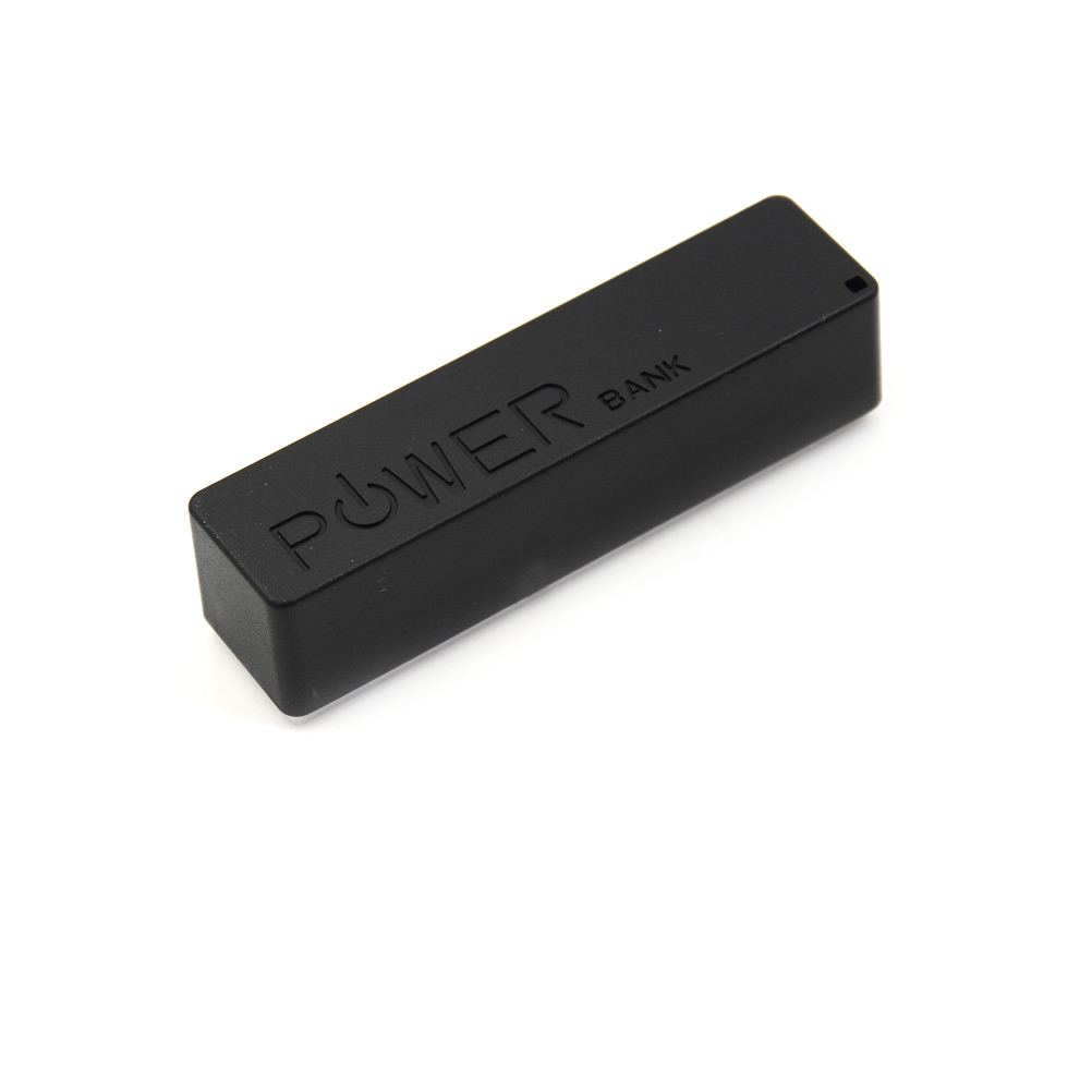 Power Bank 18650 External Backup Battery Charger With Key Chain USB Charging Mobile Phones for Cell Phone Portable: black