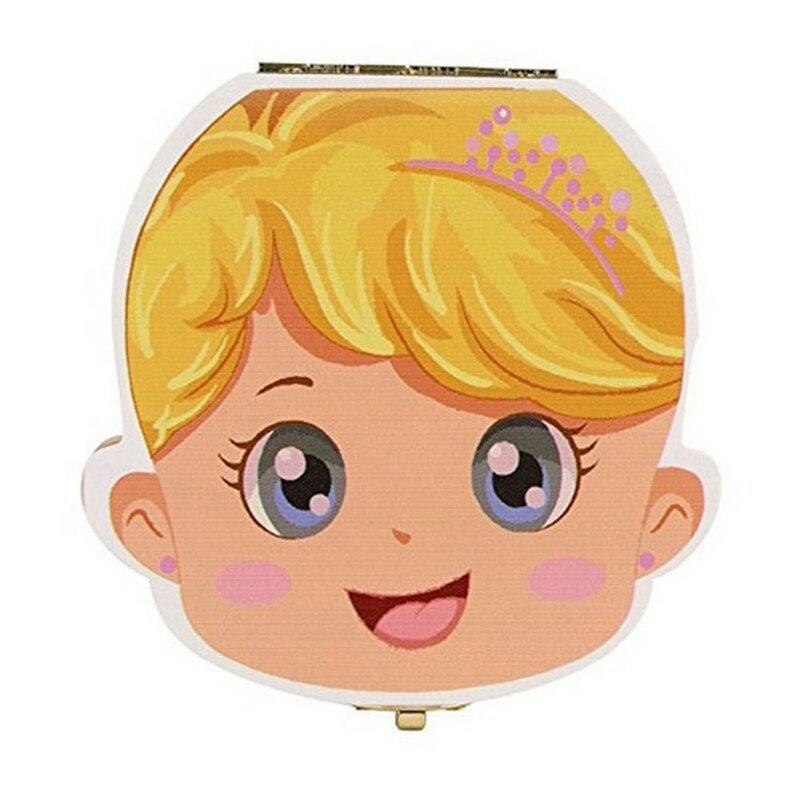 Baby Teeth Storage Box English Text Baby Boys Girls Wood Case Save Milk Teeth Collection Organizer Holder