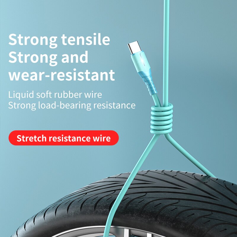 Câble USB type-c LED pour recharge rapide, cordon de chargeur usb-c pour téléphone Samsung, Xiaomi MI, Huawei, OPPO, 0.25M/1M/1.5M/2M