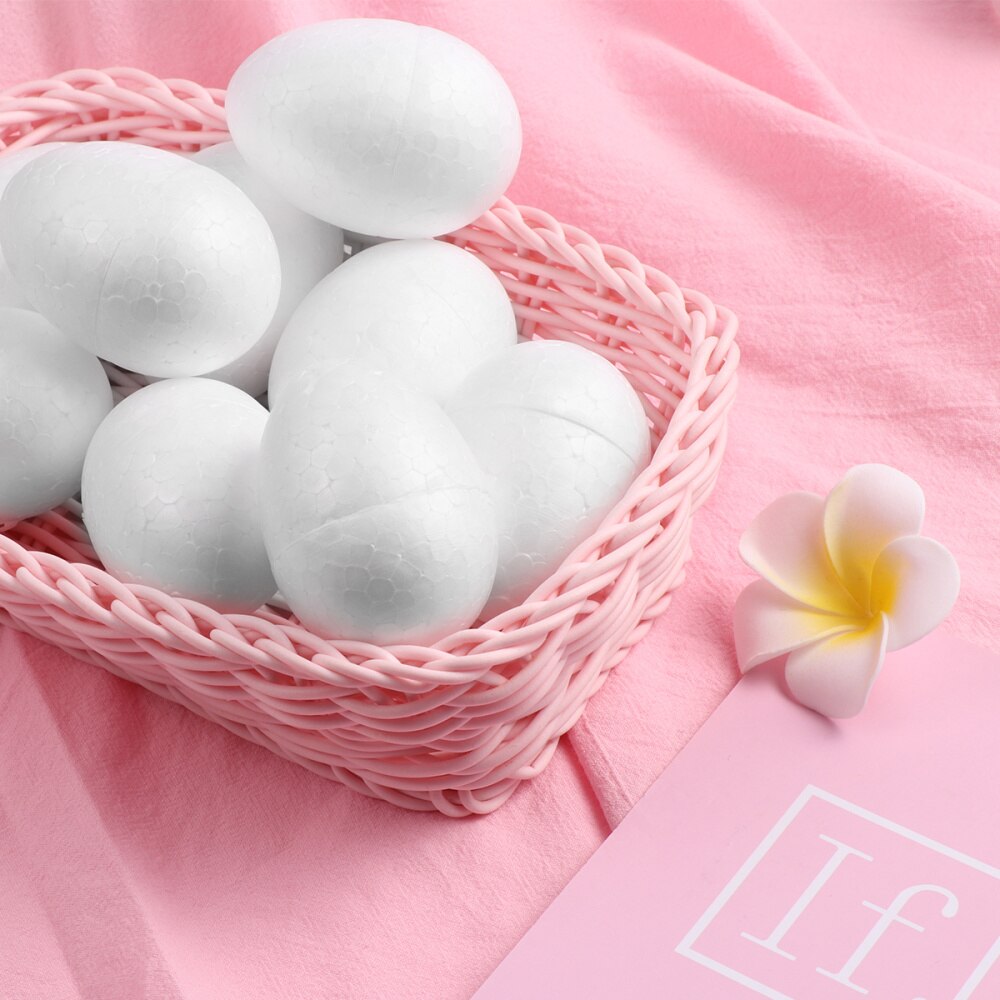 50PCS 6cm Natural White Eggs DIY Easter Egg Craft Balls Decoration