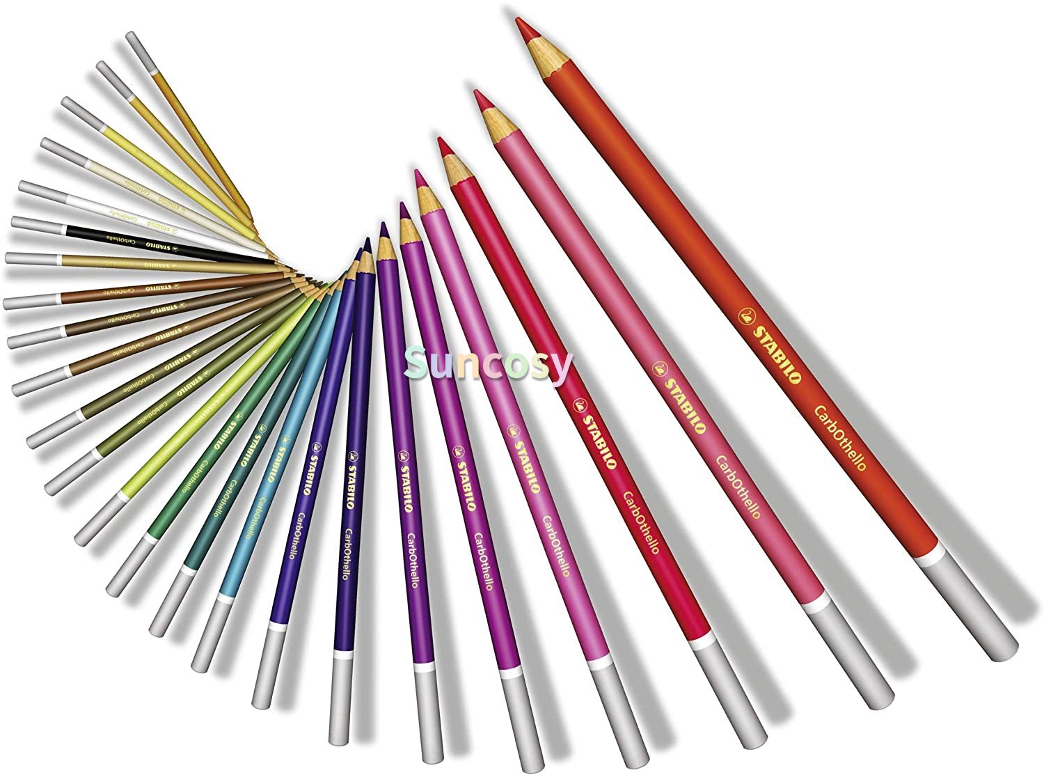 STABILO CarbOthello – boîte en métal de 12 couleurs, crayons de couleur Pastel à la craie