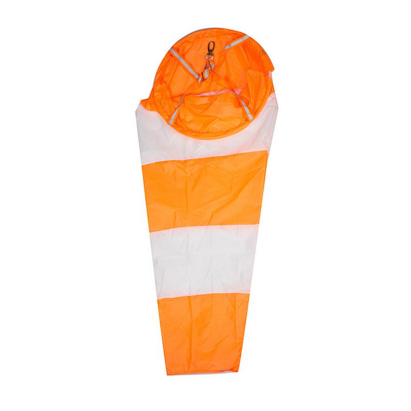 80/100/150 Cm Windsock Rip-stop Wind Measurement Sock Bag Waterproof Scale Airport Windsocks Winds Vane Orange And White