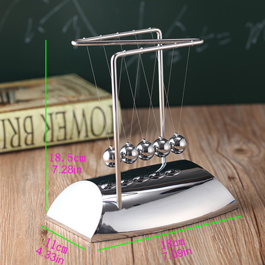 Newton skrivebord bordindretning metal vugge pendulkugle fysik videnskab pendul stål balance bold hjemmekontor dekoration