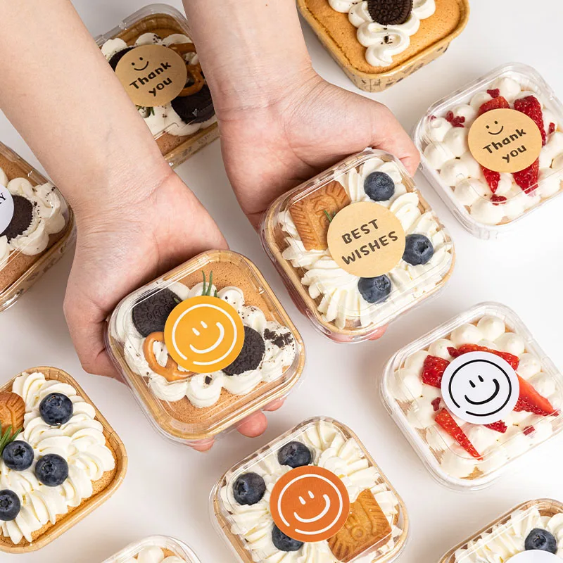 50pcs Square Cake Paper Holders Bread Dessert Pastry Packaging Boxes Disposable Oil Proof Paper Cups Cake Tools Kitchen Supplies