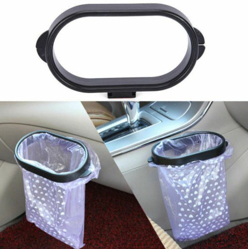 Car Universal Trash Can Frame Portable Car Trash Bin Holder Automobile Garbage Bag Holder Car Interior Accessories: Default Title