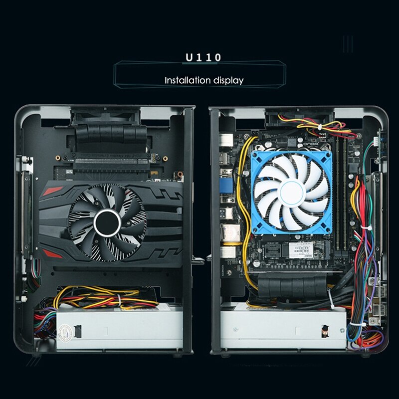 U110 Desktop Computer Case Compatible with ITX, MINI ITX for Desktop