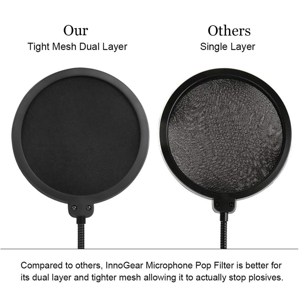 Blå yeti og andre pop-up-filtermasker til studiemikrofoner med dobbeltlags forrude universal kompatibilitet 50 jp 15