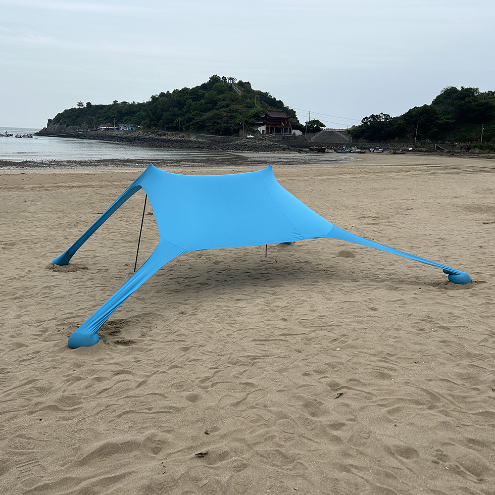 Outdoor Strand Zelt Sonnenschutz Camping Shades Zelte Winddicht Einteilige Strand Baldachin Zelte UPF50 + Tragbare Familie Zelt