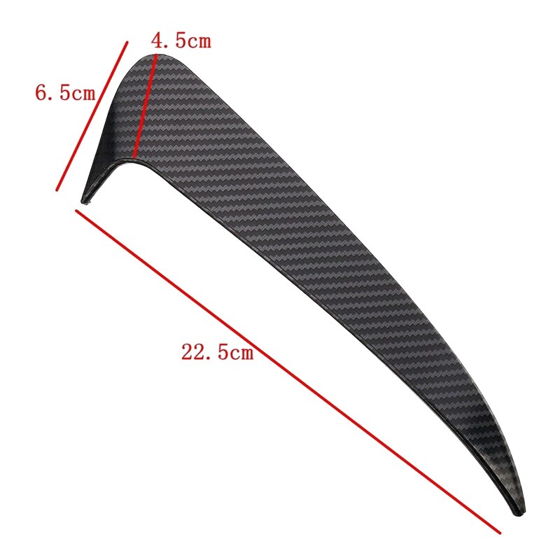 7 pçs vermelho exterior a/c anel de saída de ventilação de ar capa guarnição com fibra de carbono traseiro spoiler ventilação de ar capa lateral canard