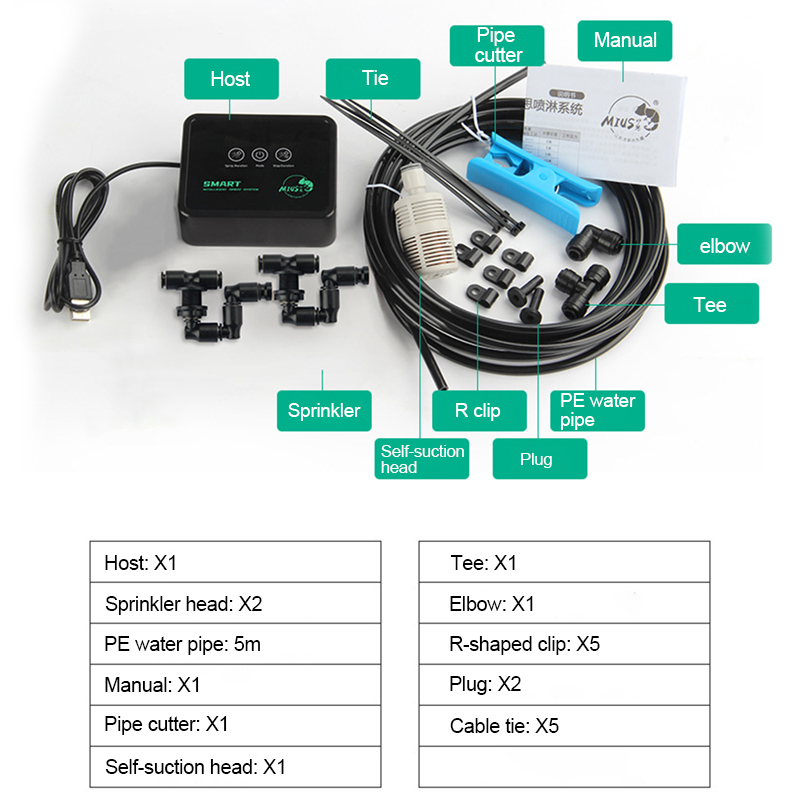 Ecological Sprinkler System Automatic Watering Potted Garden Sprayer Indoor Mist Spray Kits Sprinkler Intelligent Reptile Fogger: Default Title