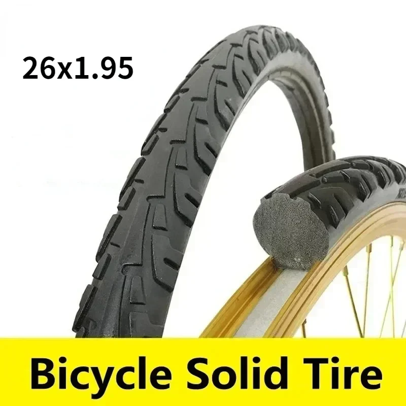 Bicycle solid tire 20/24/26 inch x1.50/1.95/1 3/8 bicycle solid tires 26 inch mtb tire Anti Stab Riding MTB for road bike tyre: Burgundy