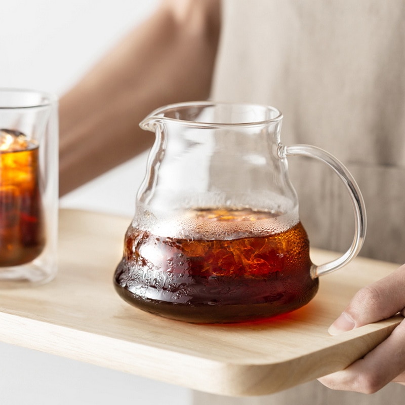 Carafe Drip Coffee Pot Coffee Kettle Brewer Barista Percolator Pour Over Glass Range Coffee Server 360ml 600ml 800ml Clear#2