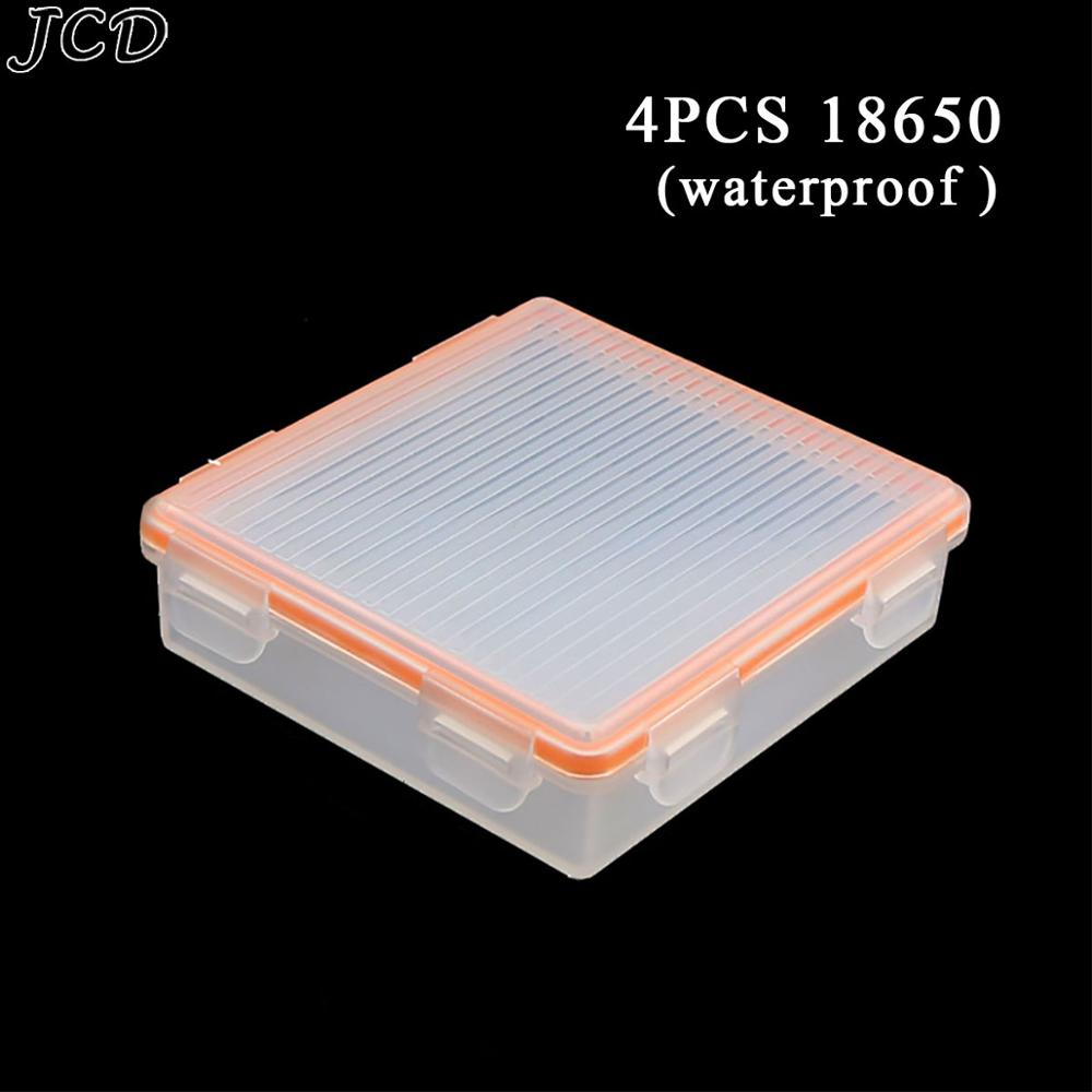 Jcd Hard Plastic 18650 Batterij Opbergdozen Case Houder Met Clip Voor 1/2/4/8x/10X18650 Oplaadbare Batterij Waterdichte Gevallen: 4Slot  waterproof