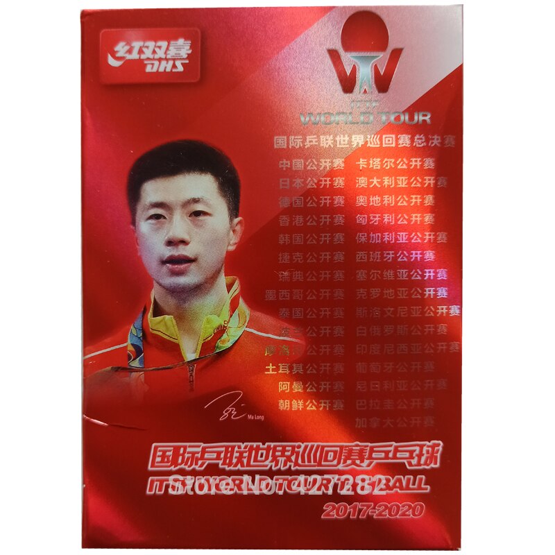 DHS-pelotas de tenis de mesa originales DHS D40 + ITTF WORLD TOUR 3 estrellas (doble ABS con 3 estrellas), raqueta de Ping Pong de plástico,