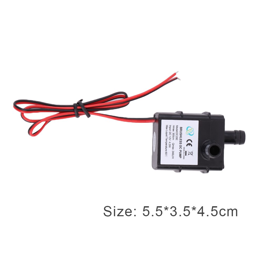 Dc 12v 240l/ timers dyk vand elektrisk pumpe mini ultra stille sort pumpe mekanisk hardware aquarium pro vandpumpe