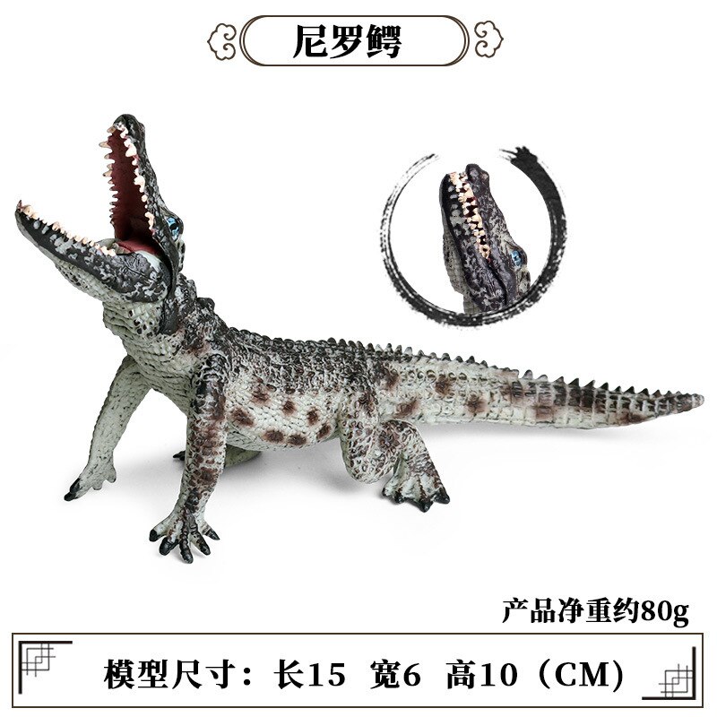 15*6*10cm barn leker nile krokodille alligator alligator amfibie dukke solid simulering vill dyr krokodille modell
