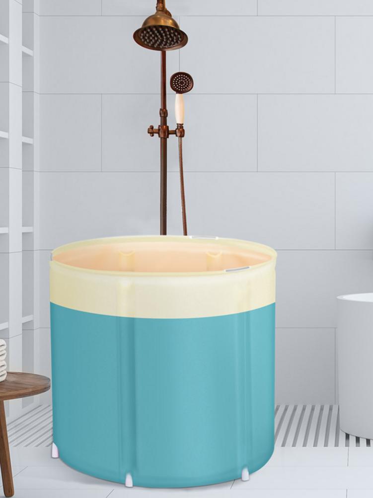 Perla ispessito Cotone Portatile Vasca Da Bagno Freestanding Pieghevole Spa Vasca da bagno Per Outsdoors Casa di Corsa