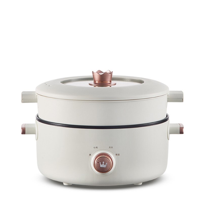 DMWD 3L Multifunction Electric Cooker Mini Skillet Non-stick Food Steamer Frying Boiling Stewing Pot Pot Noodles 220V: With steam