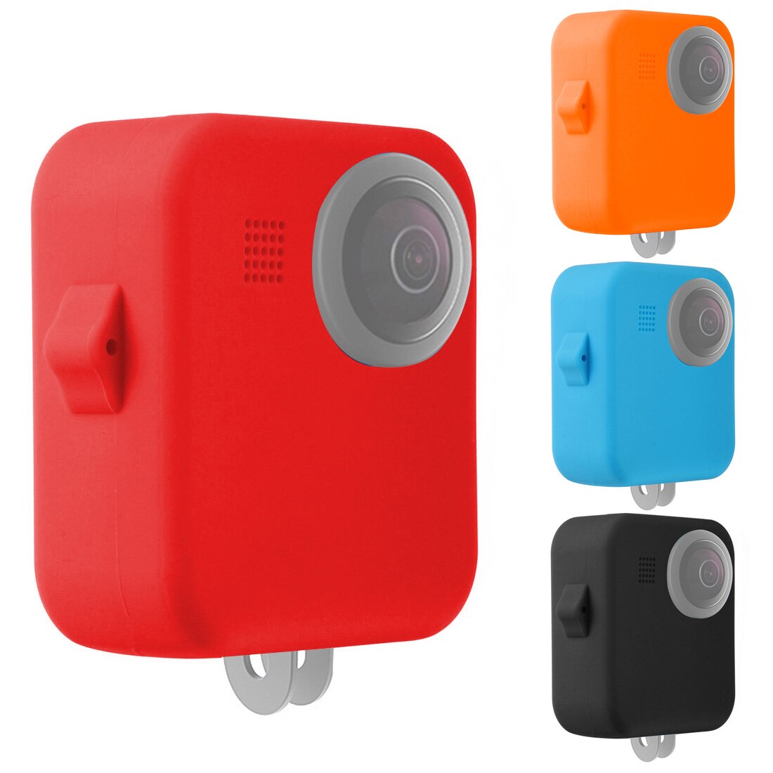 Funda de silicona blanda, Rollcage para GoPro, tapa de lente máxima, marco protector corporal para Go Pro MAX panorámica 360, accesorios para cámara