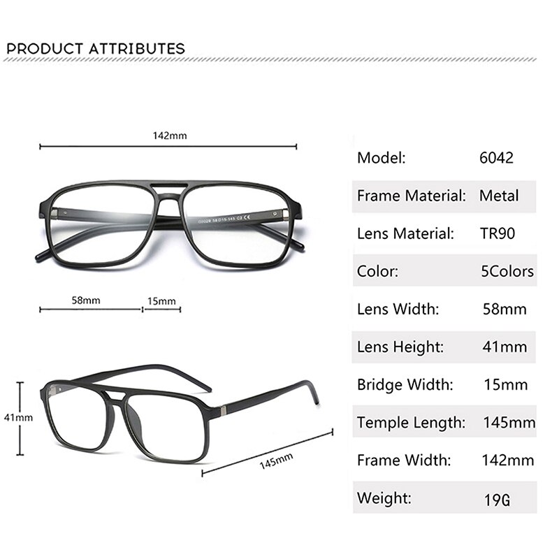 Gafas cuadradas con bloqueo de luz azul para hombres de JULI, Marco óptico para mujeres, gafas con protección UV antirreflectante 6042