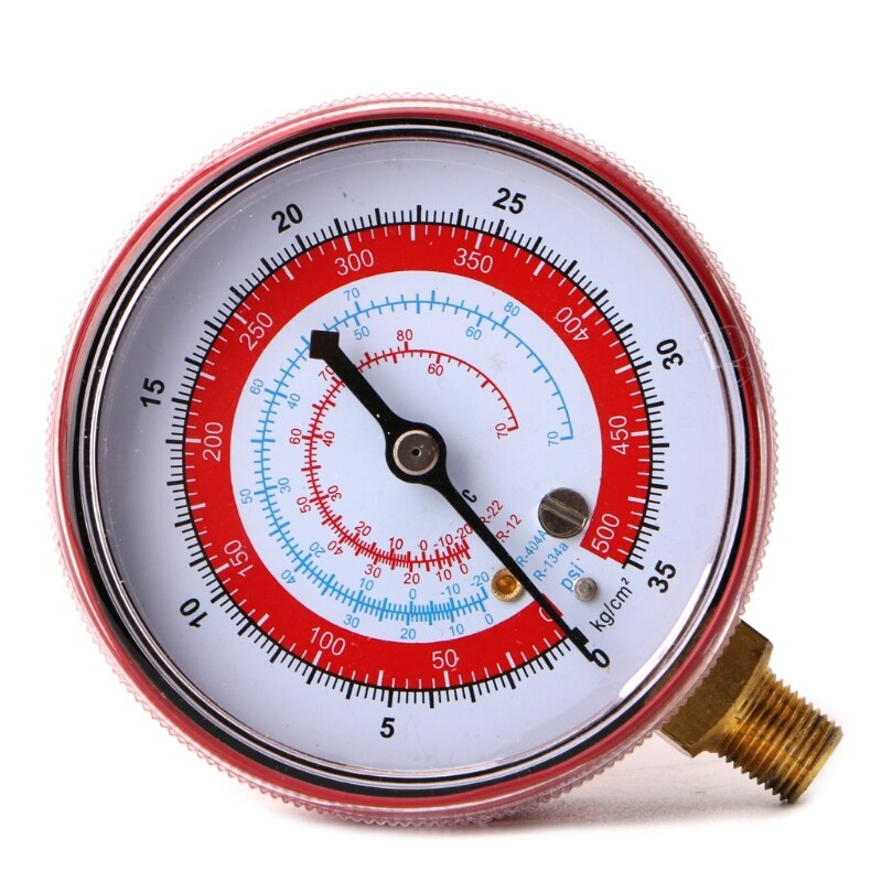 Air Conditioner R410A R134A R22 Refrigerant High Pressure Gauge PSI KPA Red