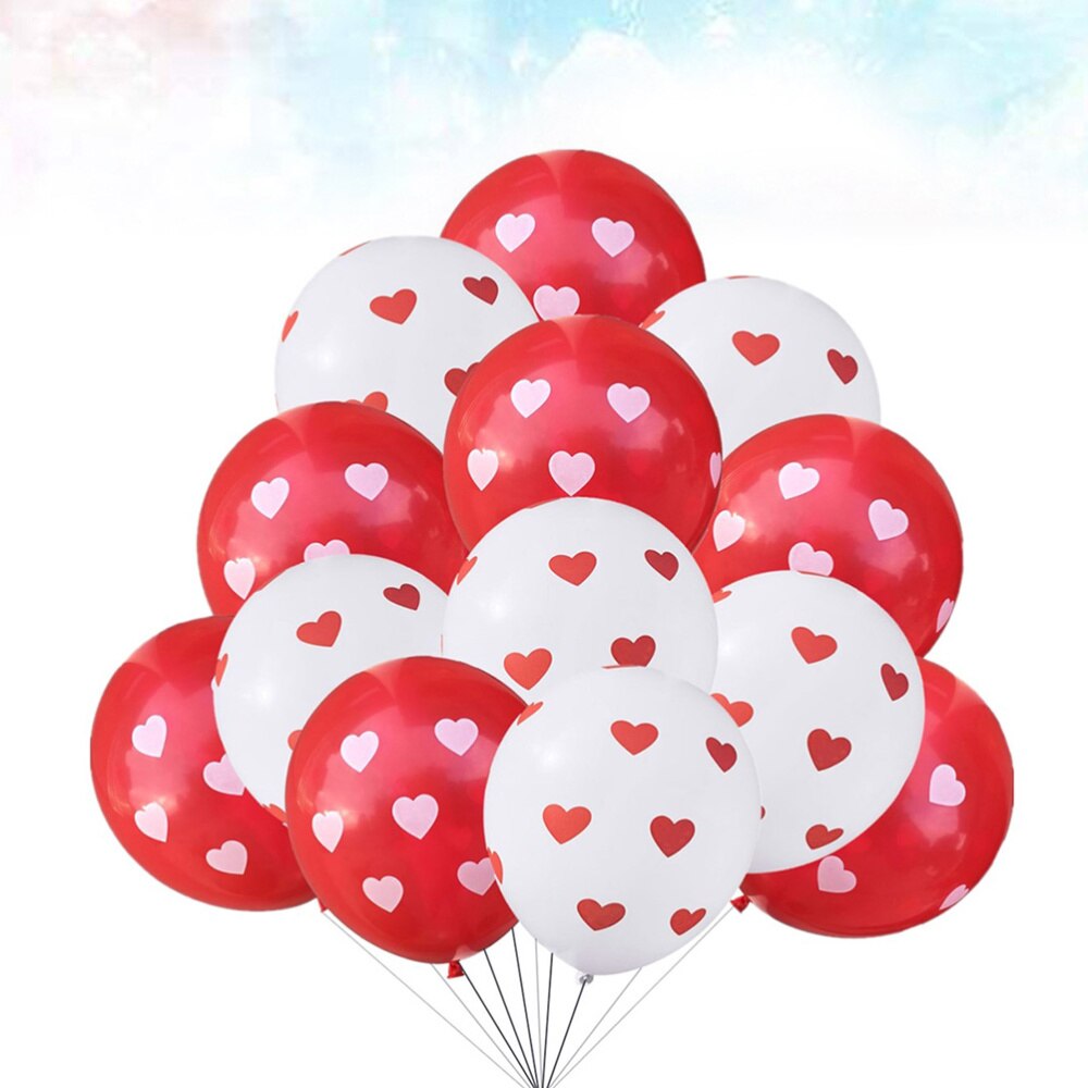 100 Stuks Gedrukt Ballonnen Unieke Romantische Creatieve Decoratieve Ballonnen Hart Ballonnen Voor Wedding Party Valentijnsdag