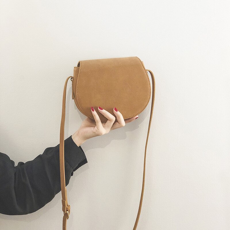 Neue stil frauen umhängetasche modische matt sattel tasche: Licht Braun