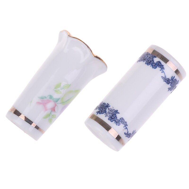 1Pc 1:12 Doll House Miniatures Ceramics Vase Chopsticks Pen Holder Accessories Decorative 2 Styles